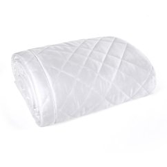 Elegáns bársony ágytakaró geometrikus steppeléssel - fehér