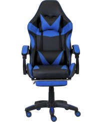 Ergonomická herná stolička CLASSIC s podnožkou modrá