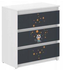Kommode für Kinderzimmer, Nachthimmel Design, 76x40x70cm