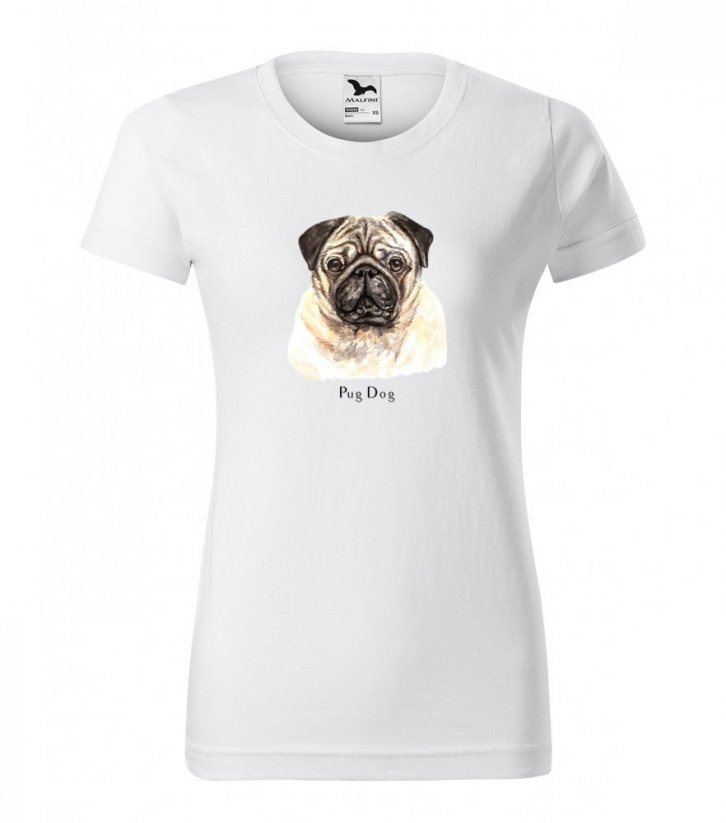 Tricoul imprimat pentru femei pentru iubitorii de câini puggle