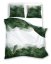 Cearșafuri din bumbac satinat cu model abstract verde-auriu - Mărimea: 3 časti: 1ks 220x200 + 2ks 70x80