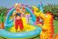 Piscina a forma di parco giochi con dinosauro