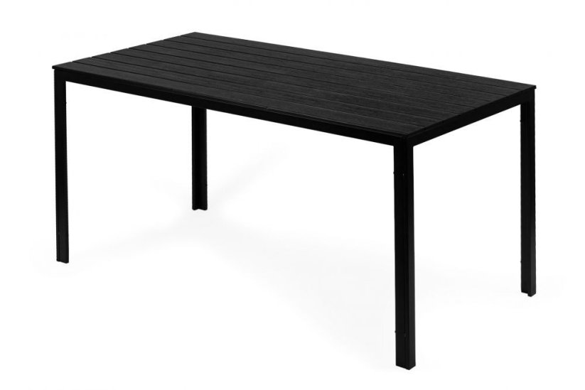 Veľký záhradný stôl v čiernej farbe