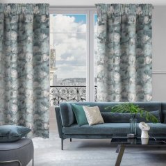 Záves s potlačou rozkvitnutých magnólií na riasiacu pásku 140 x 270 cm 