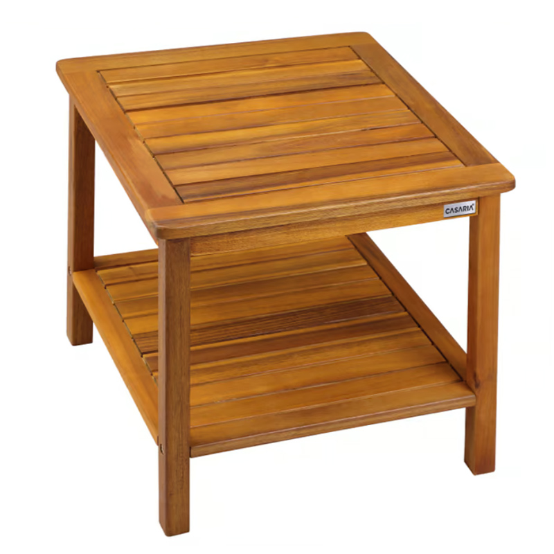 Tavolino laterale in legno di acacia - 45 x 45 x 45 cm