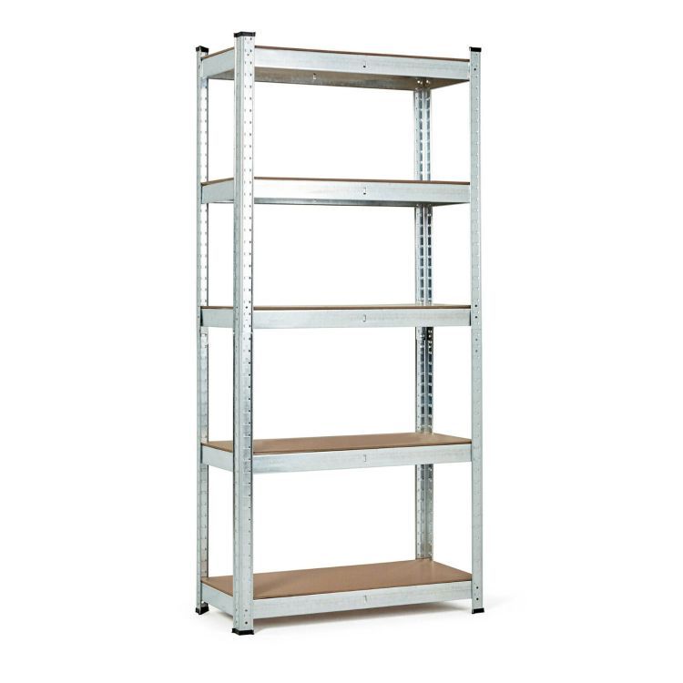 Stabilni metalni stalak za odlaganje sa 5 polica 180 x 90 x 40 cm
