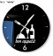 Črna okrogla kuhinjska ura - Farba  produktu: Modra