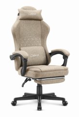 CABRO C503 dizajnerska gamerska stolica s osloncem za noge, do 150 kg, bež