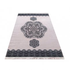 Pudrově růžový koberec s motivem mandala
