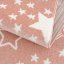 Růžový dětský koberec s motivem hvězd
