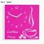 Ceas de perete Coffee Time - Culoare: Violet