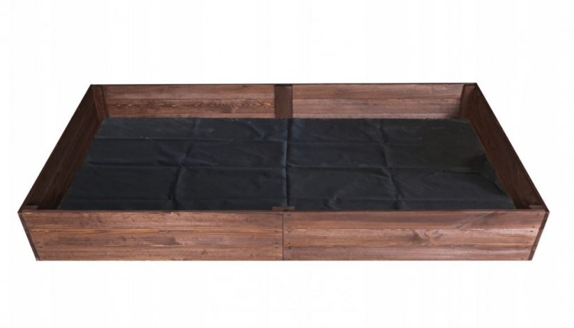 Pat de legume din lemn impregnat cu dimensiuni 200 x 120 x 27 cm