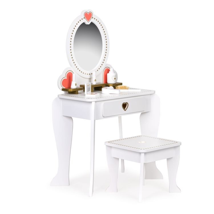 Toletta per bambini in legno con specchio