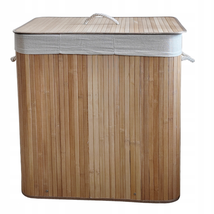 Bambusový kôš na bielizeň – 3 komory, 150 l