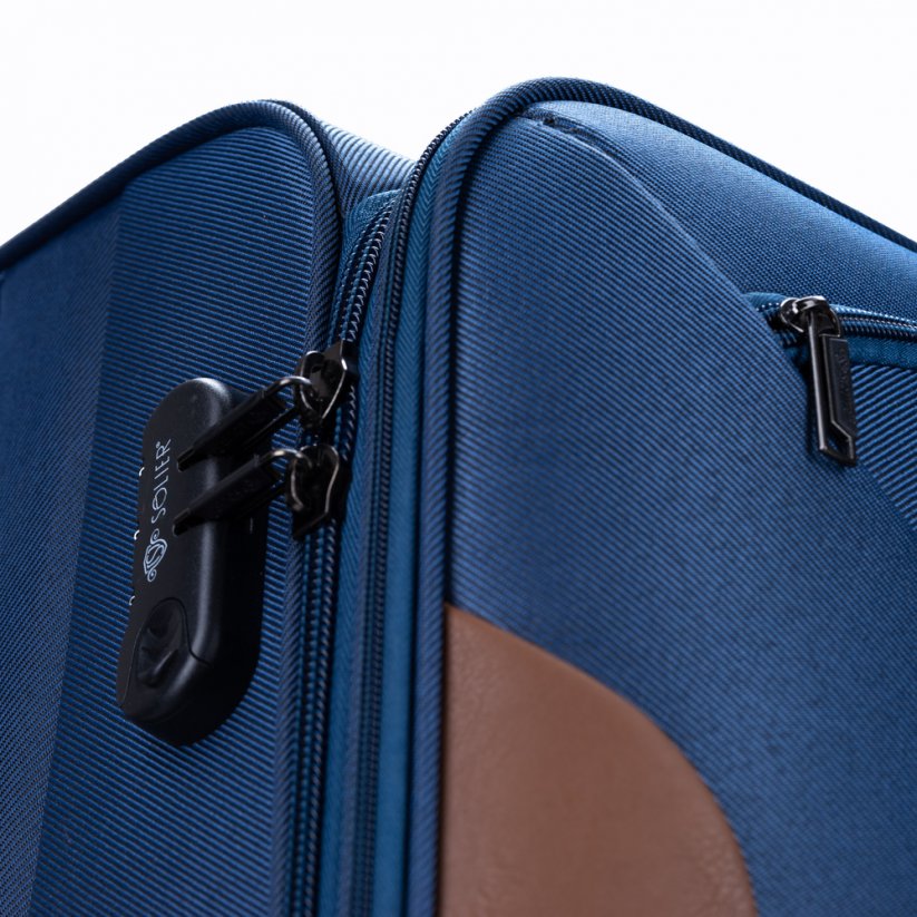 Sada měkkých kufrů Solier STL1801 navy blue-brown