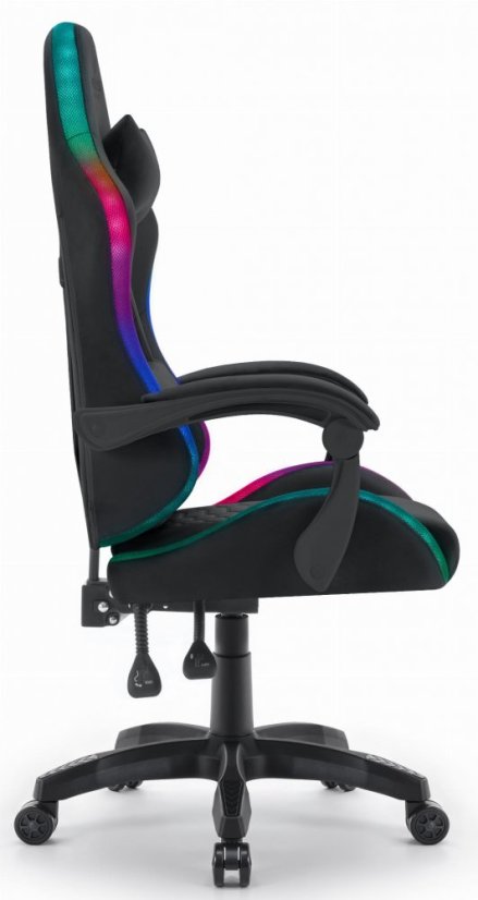 HC-1000 fekete LED RGB szövet játékszék