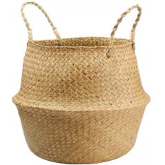 Kötött bambusz kosár - 32 cm