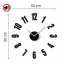 Schwarzer Aufkleber Uhr für Schlafzimmer