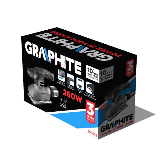 Vibrační bruska s výkonem 260 W 59G326 GRAPHITE