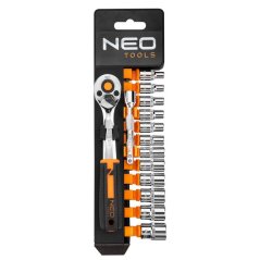 Steckschlüssel 1/4, Satz mit 14 Stück 10-000 NEO