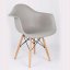 Stylová umělá stolička v šedé barvě