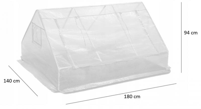 Практична тава за градинско фолио с размери 180 x 140 x 94 cm