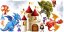 Adesivo murale per bambini draghi nel castello