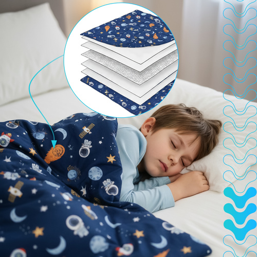 Érzékelős súlyozott takaró 4 kg-os gyermekeknek - 150 x 100 cm