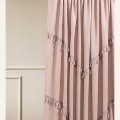 Rosa Vorhang CHLOE mit Ösen 140x250 cm