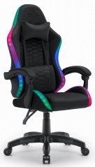 Геймърски стол HC-1000 Black LED RGB fabric