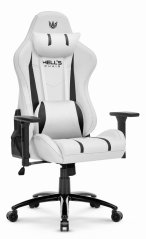 Herná ergonomická stolička HC-1013 – biele kancelárske kreslo s 3D podrúčkami