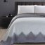 Siva reverzibilna dvojna posteljna prevleka s prešivanjem