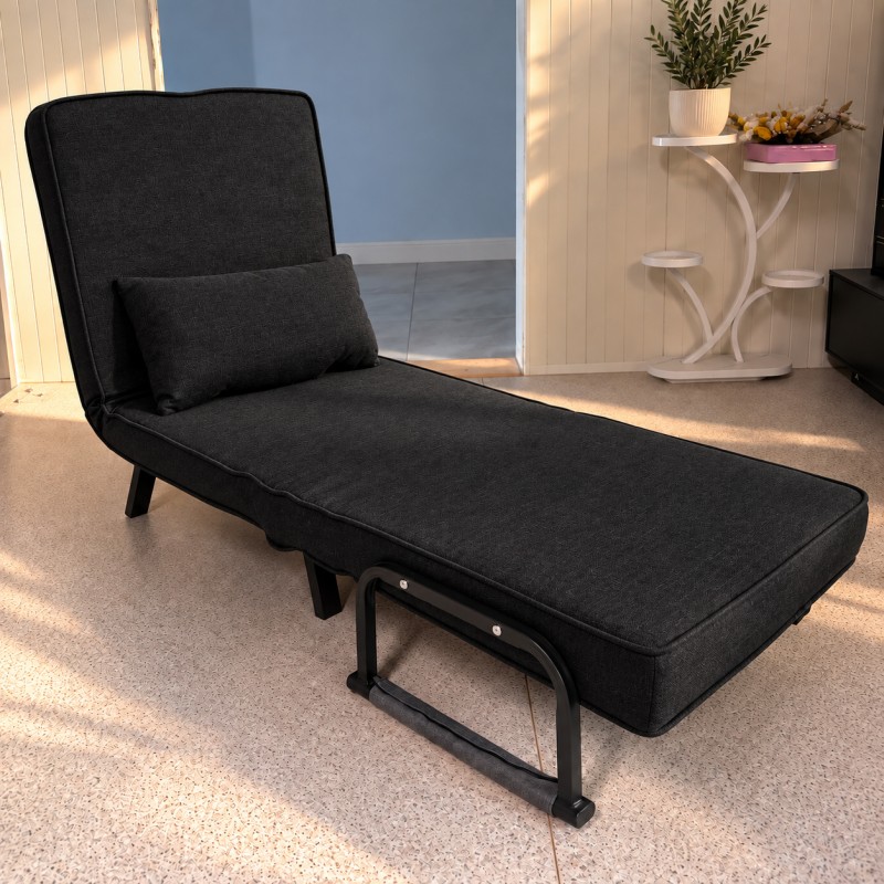 NOX kinyitható relaxfotel – fekete