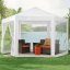 Gazebo da giardino con zanzariera 2 x 2 m
