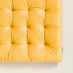 Луксозна възглавница за стол от жълт велур