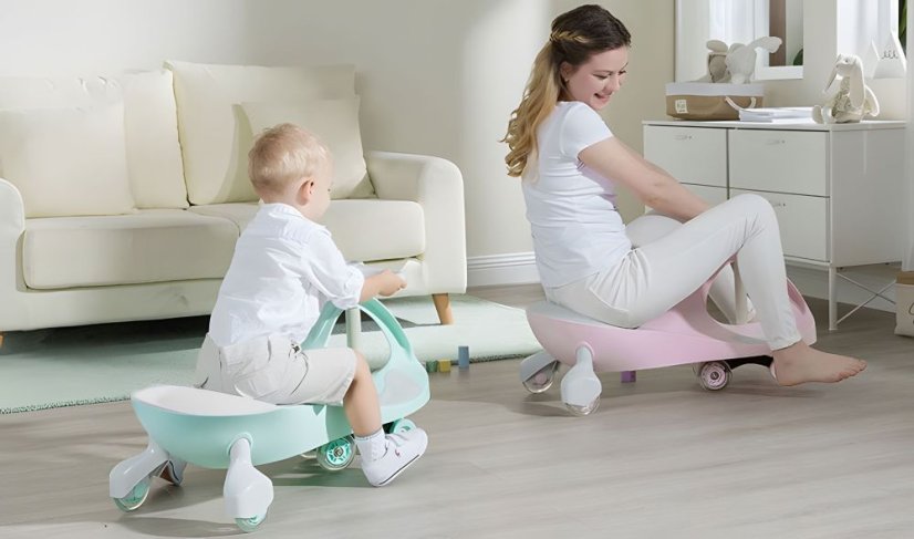 Gyermek gravitációs roller rózsaszínben