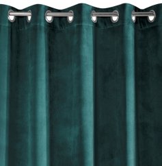 Schöner Samtvorhang in petrolfarben 140 x 250 cm