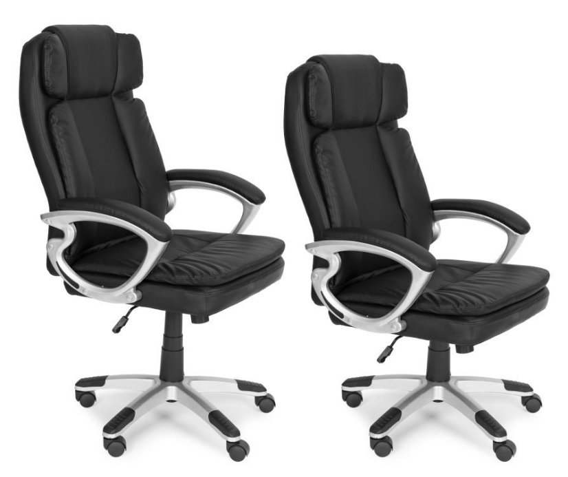 Ergonomická kožená kancelárska stolička s dvojitou výplňou