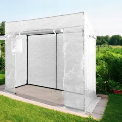 Zahradní bílá rajčatová fólie 200 x 77 x 168 cm