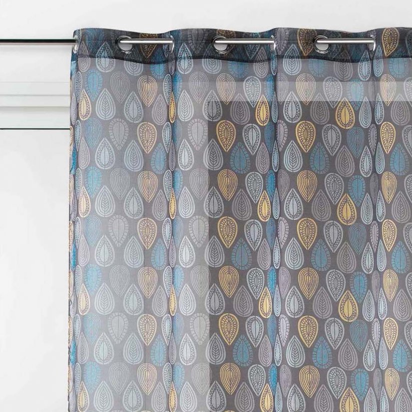 Unikatna temno siva zavesa v skandinavskem slogu 140 x 240 cm