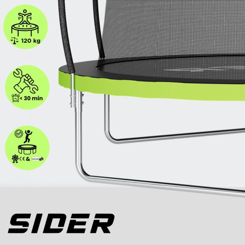 Zahradní trampolína pro děti, ochranná síť, stabilní konstrukce 8FT Ø 252 cm