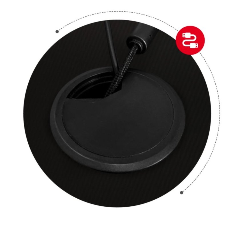 Prostorný rohový stůl HERO 6.3 v černé barvě