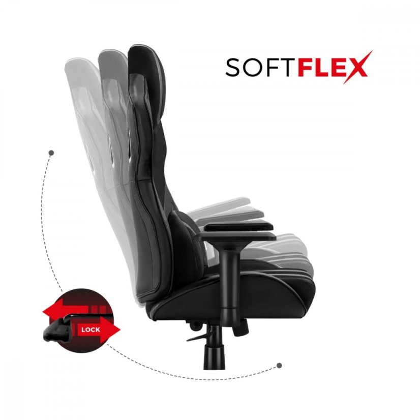 Luxusní herní křeslo FORCE 7.5 MESH černé barvy