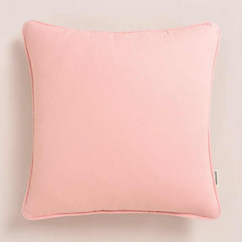 Elegantná obliečka na vankúš v púdrovo ružovej farbe 40 x 40 cm