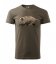 Tricou bărbătesc pentru vânători cu imprimeu de mistreț cu mâneci scurte