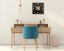 Orologio nero con decoro in rovere 30 x 30 cm