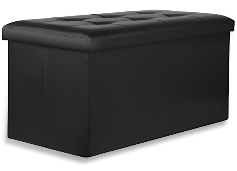 Velika zložljiva sedežna pufa s prostorom za shranjevanje 97 L