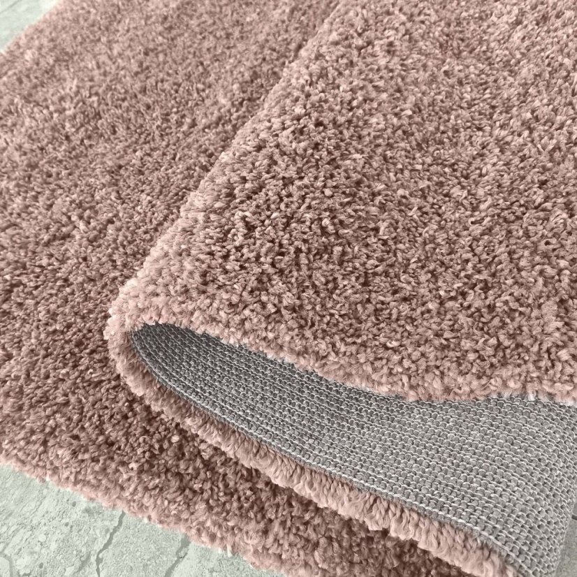 Moderner SHAGGY Teppich in antikem Rosa - Teppichgröße: Breite: 160 cm | Länge: 230 cm