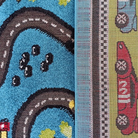Сензорен детски килим с мотив на автомобилна писта