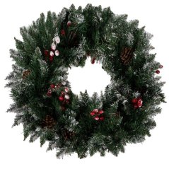 Weihnachtskranz mit Tannenzapfen und Eberesche 45 cm